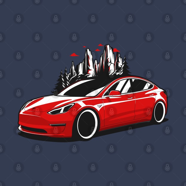 Red Model 3 by KaroCars