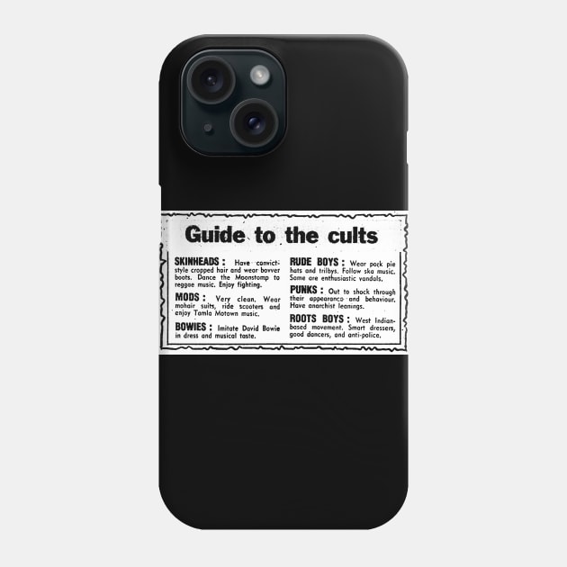 Guide To The Cults - Vintage Newspaper Design Phone Case by DankFutura