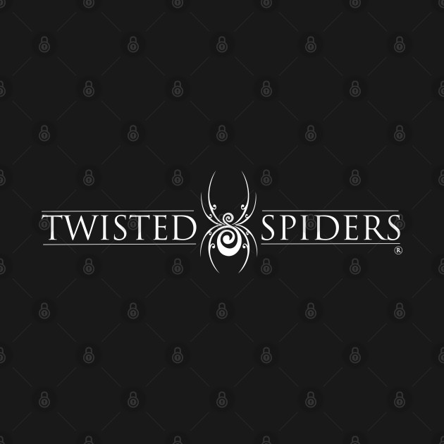 Twisted Spiders White on Black by Twisted Spiders