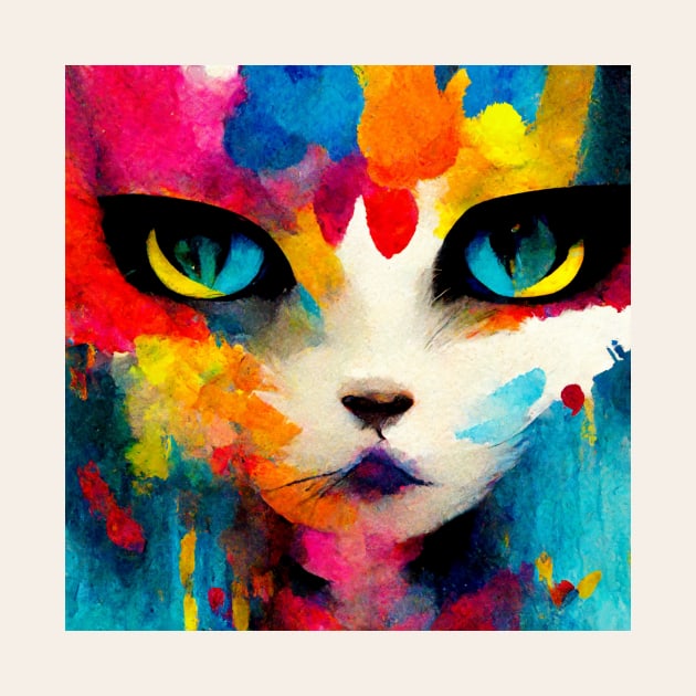 Abstract Cat by n23tees