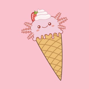 Strawberry Axolotl Ice Cream T-Shirt