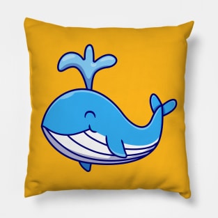 Cute Blue Whale Pillow