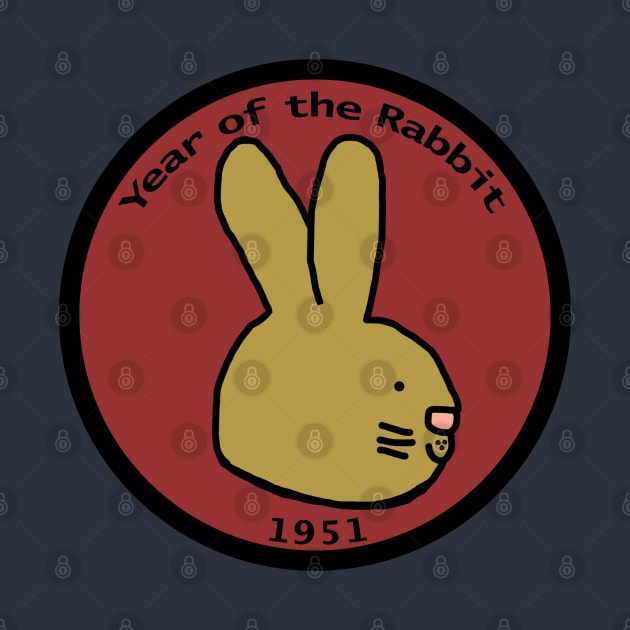 Year of the Rabbit 1951 Bunny Portrait by ellenhenryart