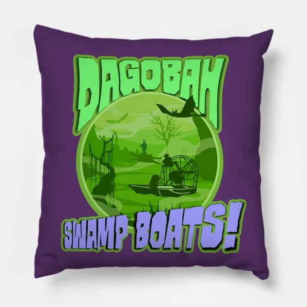 Dagobah Swamp Boats! Pillow by EnchantedTikiTees