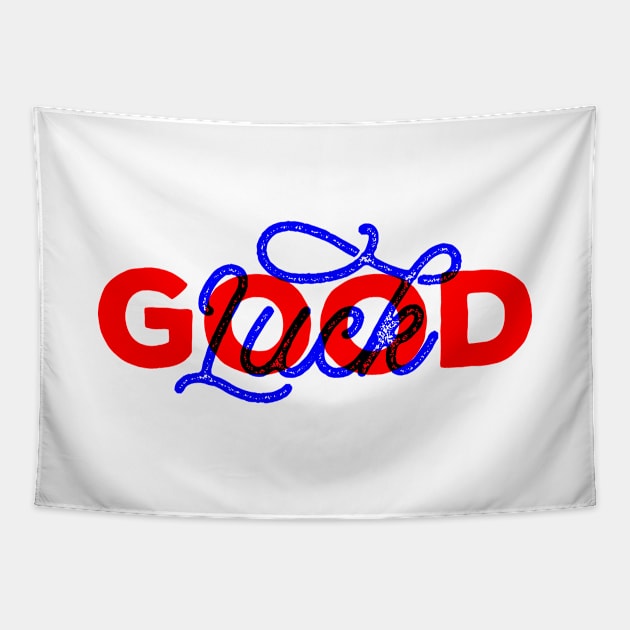 Good Luck Anaglyph design Tapestry by  magiccatto