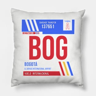 Bogota (BOG) Airport Code Baggage Tag Pillow