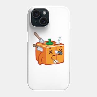 The square pumpkin was injured Phone Case