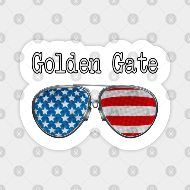 AMERICA PILOT GLASSES GOLDEN GATE Magnet by SAMELVES