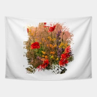 Red poppy. Wildflowers Tapestry