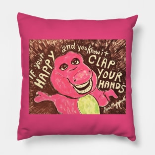 Barney If Your Happy and You Know it Clap your Hands Pillow