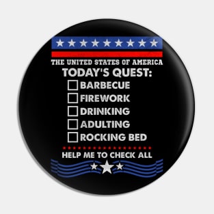 Today's Quest | 4th Of July Pin