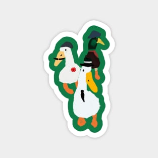 Three Fashionable Ducks Magnet