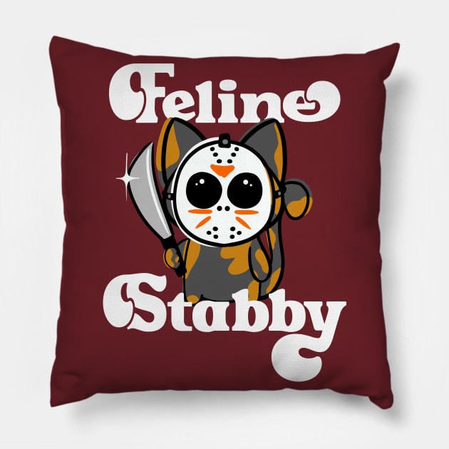 Feline Stabby Pillow by ShadowCatCreationsCo