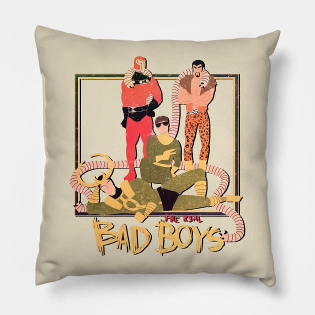 Vintage Villains Pillow by Jack Calvin Wolfe Illustrations