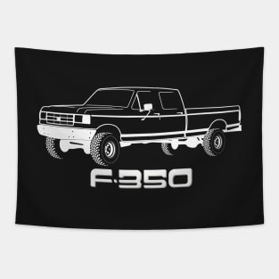 1987-1991 Ford F350 Crew Cab, White Print Tapestry