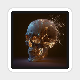 Light Fire Skull Art Magnet