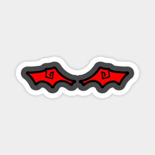 Red Demon Wings Magnet