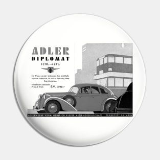 1936 ADLER DIPLOMAT - advert Pin