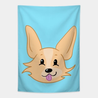 Cute Corgi Face Tapestry