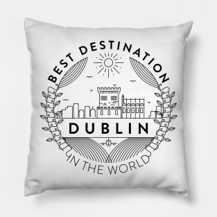 Dublin Minimal Badge Design Pillow