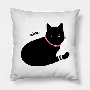 Cute black cat Pillow