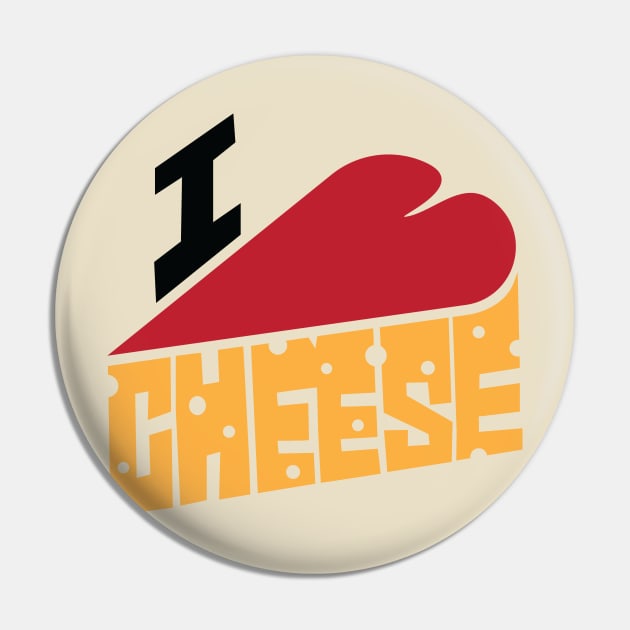 I Heart Cheese Pin by Eat, Geek + Be Merry