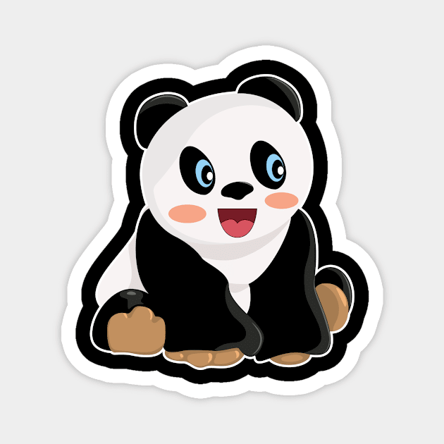 Cute panda panda bear Magnet by HBfunshirts