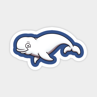 Cute White Whale Magnet