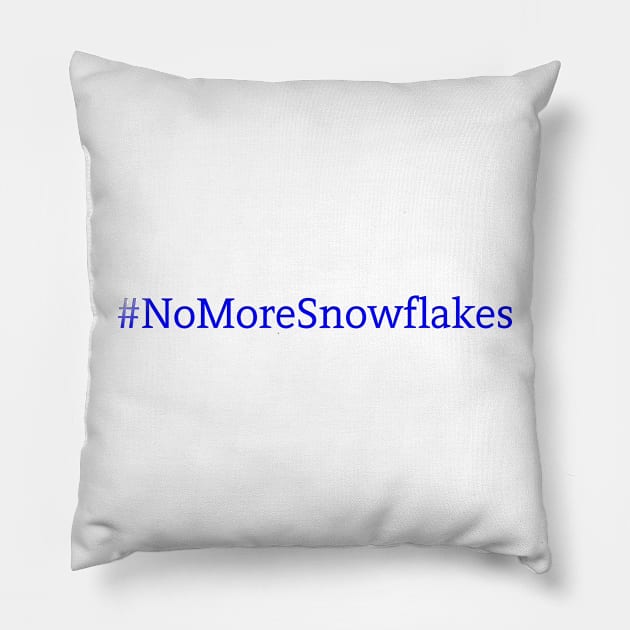 No More Snowflakes - Blue Pillow by Colveraft Designs