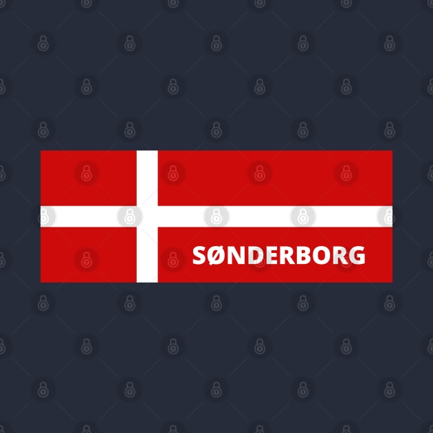 Sønderborg Denmark in Danish Flag by aybe7elf