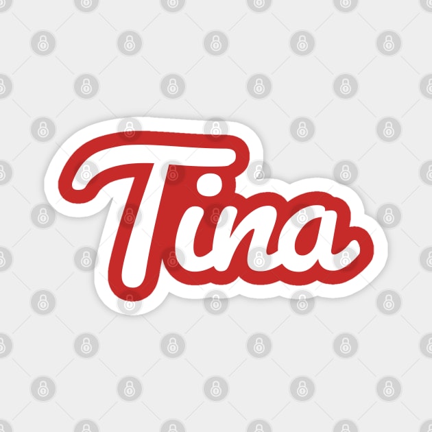 Tina Cursive Script Magnet by ellenhenryart