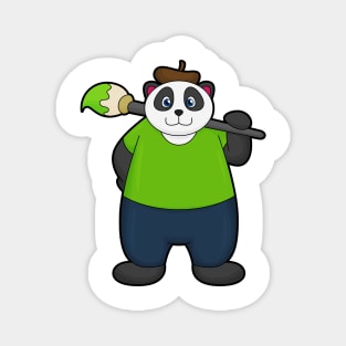 Panda as Painter with Paintbrush Magnet