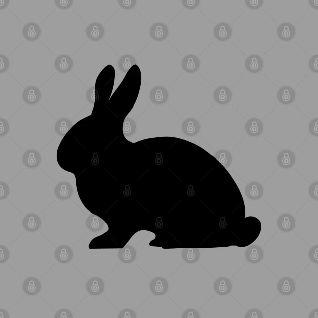 Bunny Rabbit Pattern in Black and Grey by OneThreeSix