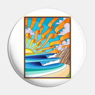 Beach Scene Pin