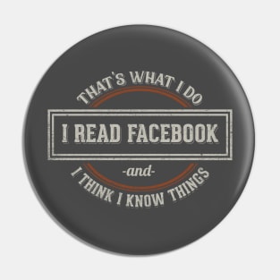 I Read Facebook Pin