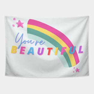 You're Beautiful - Motivational Quote Tapestry