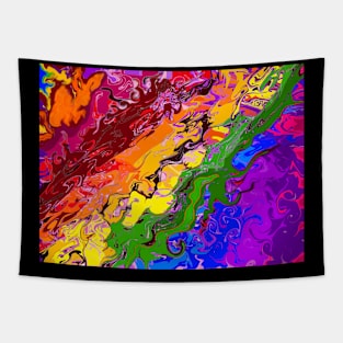 Art abstract in rainbow Tapestry