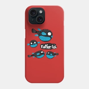 Puffer fish illustration Phone Case