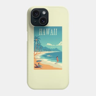 Hawaii Vintage Retro Travel Poster Phone Case