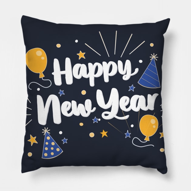 Happy New Year Party Pillow by letnothingstopyou