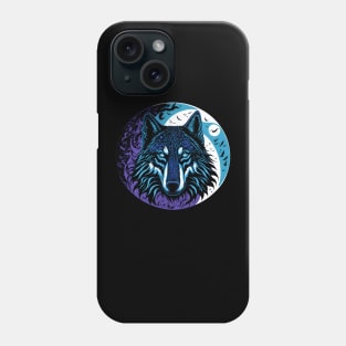 The Wolf in the Full Moon Accompanied by a Murder of Crows Phone Case