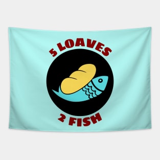 5 Loaves And 2 Fish Tapestry