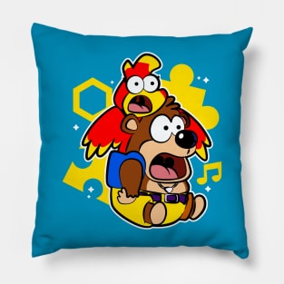 Bear and Bird Duo Pillow