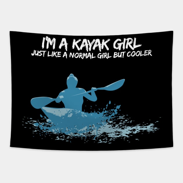 Funny and cool Kayak Girl T-Shirt or Gift Tapestry by Shirtbubble