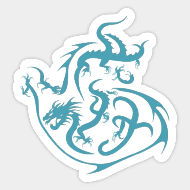 blue dragon - Blue Dragon - Sticker | TeePublic