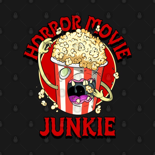 Scary Movie Loving Cute Popcorn by Trendy Black Sheep