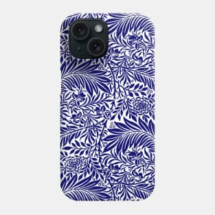 Modern Floral Pattern Blue and White Phone Case