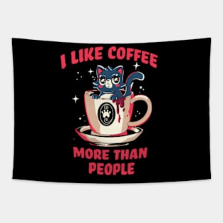 I love coffee more than people Tapestry