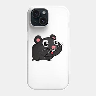 Funny black hamster Phone Case