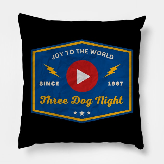 Three Dog Night // Play Button Pillow by Blue betta